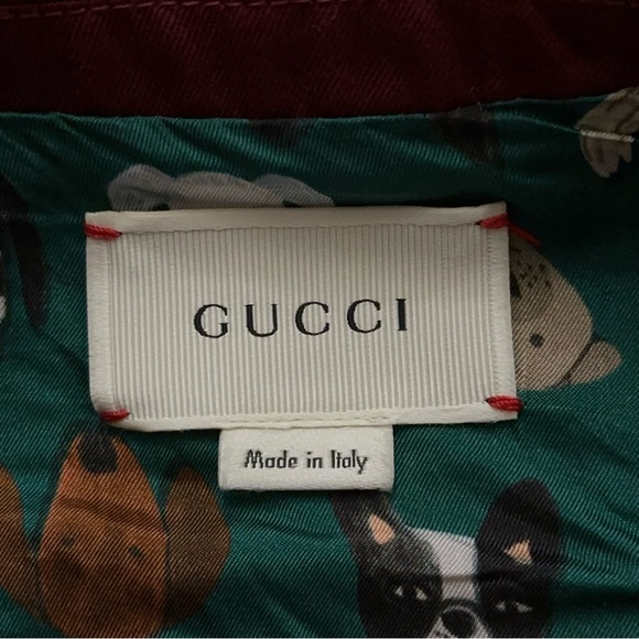 Gucci Formal Blazer Jacket Sports Coat Crest Logo Italy Burgundy Boys Size 4 - Picture 4 of 10